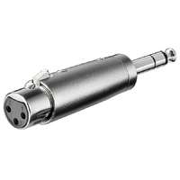 goobay goobay XLR adapter, AUX jack 6,35 mm-es sztereó > XLR aljzat 3 tűs ezüst, 1 db