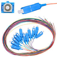 EXTRALINK Extralink SC/UPC | Pigtail set | Single mode, 900um, G.652D, 1,5m, 12 pcs, 12 colours
