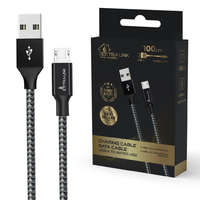 EXTRALINK EXTRALINK SMART LIFE CABLE 15W, USB-A TO MICRO-USB, 100CM, PVC, 5V 2.4A, BLACK
