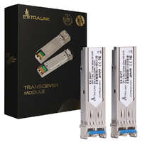 EXTRALINK Extralink SFP 1.25G 2-Pack | SFP Module | 1,25Gbps, LC/UPC, 1310nm, 20km, single mode, DOM (Dedicated to HP/Aruba)