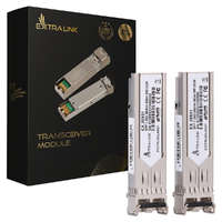 EXTRALINK Extralink SFP 1.25G 2-pack | SFP Module | 1,25Gbps, LC/UPC, 850nm, 550m, multi mode, DOM, Dedicated to HP/Aruba