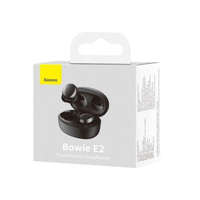 Baseus Baseus fülhallgató, Bluetooth Bowie E2, BT 5.2, TWS AV Synchronization, alacsony késleltetés, IP55, fekete