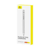 Baseus Baseus Tablet Tool Pen Smooth Writing 2 with LED Indicator + Active Replaceable Tip for iPad, with USB-A to Lightning cable, White (P80015806211-02)