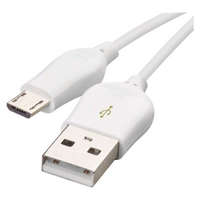  Töltő- és adatkábel USB-A 2.0 / micro USB-B 2.0, Quick Charge, 1 m, fehér