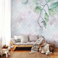 Consalnet Pasztell zöld levelek fotótapéta 152,5x104cm