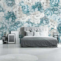 Consalnet Kék pünkösdi rózsa mintás fotótapéta 152,5x104cm