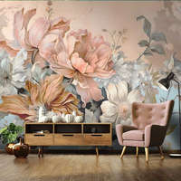 Consalnet Vintage hatású színes óriás virág mintás fotótapéta 208x146cm