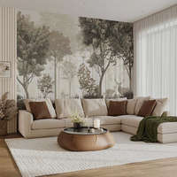 Wallvision Szarvasok a ködös erdőben fotótapéta 368x280cm