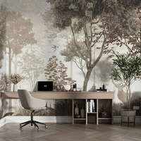 Wallvision Szarvasok a ködös erdőben fotótapéta 416x290cm