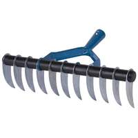 StrendPro Fűszellőztető, gyepszellőztető gereblye, 11 fogú, acél