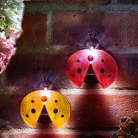 Garden of Eden LED-es szolár lámpa - katica - hidegfehér - sárga / piros - 100 x 88 x 60 mm - 2 db / csomag