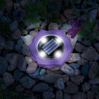 Garden of Eden LED-es leszúrható szolár lámpa - lila - hidegfehér - 11,5 x 2,3 cm