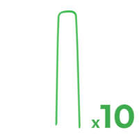 [] Leszúró tüske műfűhöz - fém - zöld - 3 x 15 cm - 10 db / csomag