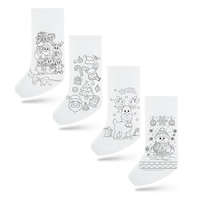 Színezhető mikulás csizma - 4 filccel - 4 féle - 41 x 21 cm