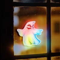 Family Halloween-i RGB LED dekor - öntapadós - szellem