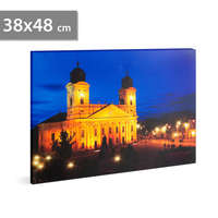 Family LED-es fali hangulatkép - "Nagytemplom Debrecen" - 3 x AA, 38 x 48 cm