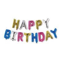 Family 3D Születésnapi "Happy Birthday" lufi - többszínű - 33 cm