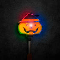 Family Halloween-i LED lámpa - rugós tök - elemes