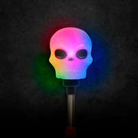 Family Halloween-i LED lámpa - rugós koponya - elemes