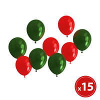 Family Lufi szett - piros-zöld, metálos - 15 db / csomag