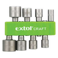 EXTOL CRAFT EXTOL CRAFT behajtó klt. hatlapfejű csavarhoz 8db; 5-13mm(5-5,5-6-7-8-10-11-13mm),36-38mm hossz, hatszög befogás, nem mágneses, C.V.