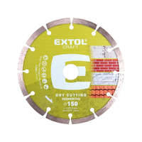 EXTOL CRAFT gyémántvágó szegmenses; 125×22,2mm, max.12.250 ford/perc