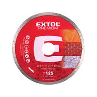 EXTOL PREMIUM EXTOL PREMIUM gyémántvágó csempevágáshoz (sima), vizes vágásra; 125×2×22,2mm, max.12.250 ford/perc