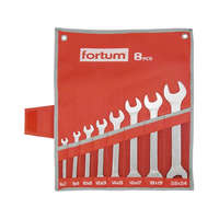 FORTUM FORTUM villáskulcs klt. 8db 6-24mm, 61CrV5, mattkróm; 6×7, 8×9, 10×11, 12×13, 14×15, 16×17, 18×19, 22×24mm, vászon tok FORTUM