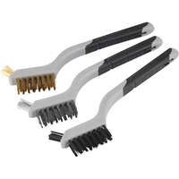 EXTOL PREMIUM EXTOL PREMIUM drótkefe klt., 3 db: nylon-, réz- és rozsdamentes acél szál, 3×8 sor, 180mm, kétkomponensű TPR+PP puha műanyag nyél