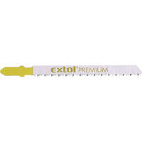 EXTOL PREMIUM EXTOL PREMIUM dekopírlap, 5db, Bosch befogás, HCS; 75×8×1,5mm, 4mm fogtáv, köszörült fogak, hosszú egyenes vágás, puhafa, farostlemeze