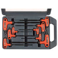 EXTOL PREMIUM EXTOL PREMIUM torx kulcs klt., 9db ; CV., gumírozott T-nyelű, T10×100, T15×100, T20×100, T25×150, T27×150, T30×150, T40×150, T45×200,