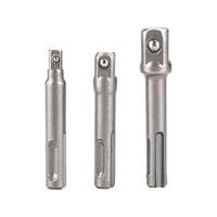 EXTOL PREMIUM EXTOL PREMIUM dugókulcs adapter készlet 3db-os; 1/4" - 3/8" - 1/2", befogás: SDS Plus, Cr.V.