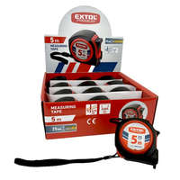 EXTOL PREMIUM EXTOL PREMIUM mérőszalag, gumírozott, 1 stoppos, 5m×25mm