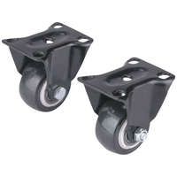 EXTOL PREMIUM EXTOL PREMIUM készülékgörgő 2 db, fix, fekete PVC, 40mm, max. teherbírás: 30 kg/db