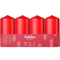 Sviečky Bolsius Pillar Advent, Vianočná, červené, 48/100 mm, bal. 4 ks