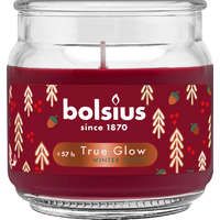Sviečka Bolsius Large Jar,Winter Spices , vonná, vianočná., červená, 100x98 mm, v skle
