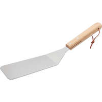 Fordító Strend Pro Grill, grillezéshez és pirításhoz, fa nyéllel, rozsdamentes acél, 34 cm