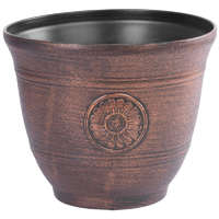 Strend Pro virágcserép, fém hatás, réz megjelenés, 25 x 30 cm