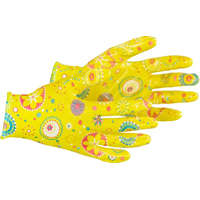 Kesztyű Strend Pro Lily, sárga, nitril, 07/S méret, kerti, bliszterrel