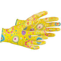 Kesztyű Strend Pro Lily, sárga, nitril, 08/M méret, kerti, bliszterrel