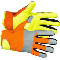 Kesztyű Strend Pro Caveron High Vision, textil/bőr fényvisszaverő elemekkel, 09/L méret, bliszter