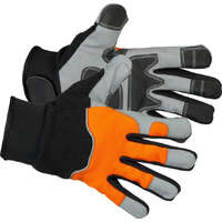 Kesztyű Strend Pro Arvilo High Vision, textil/bőr fényvisszaverő elemekkel, 09/L méret, bliszter