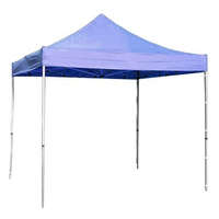  FESTIVAL 30 kerti sátor, 3 x 3 m, kék, profi, UV ellenálló ponyva, oldalfalak nélkül