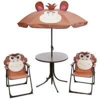  Szett LEQ MELISENDA Mono, majom, napernyő 105 cm, asztal 50 cm, 2 szék, gyermek
