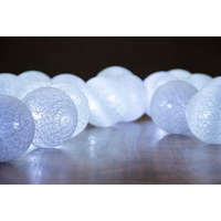 Lánc MagicHome Cottonball, White, 16 LED hideg fehér, IP 20, egyszerű világítás, megvilágítás, L-3 m