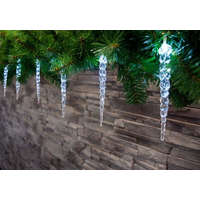  Lánc MagicHome Karácsony Icicle, 12 LED hideg fehér, 12 jégcsap, 3x AA, IP 44, külső, megvilágítás,