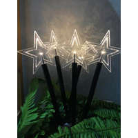  Lánc MagicHome Karácsony 5 Star, LED, meleg fehér, egyszerű világítás, időzítő, 3x AA, IP 44, külső,