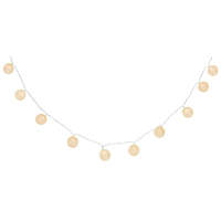 MagicHome Reťaz MagicHome Cotton Balls White, 10x LED teplá biela, PE/bavlna, 2xAA, jednoduché svietenie, osvetlenie, L-1,35 m