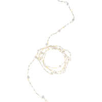 MagicHome Lánc MagicHome Karácsony Pearl, 20 m LED meleg fehér, gyöngyökkel, 2x AA, egyszerű világítás, megvil