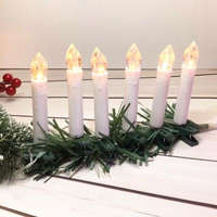  MagicHome karácsonyi gyertya, csíptetővel, lánc, 10 LED, 2x AA, 10 db, időzítő, 1,5 x 9 cm